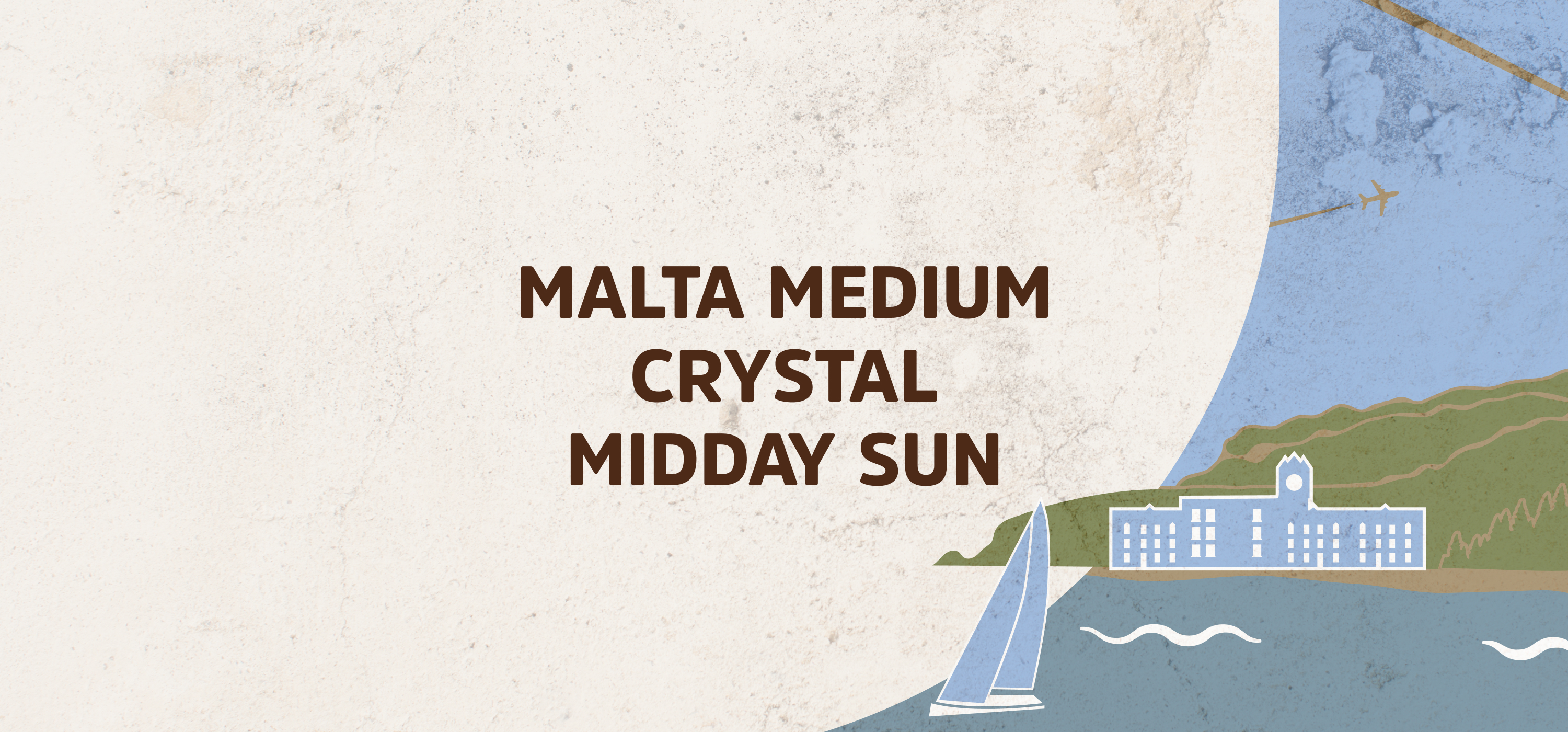 Malta Medium Crystal - Midday Sun